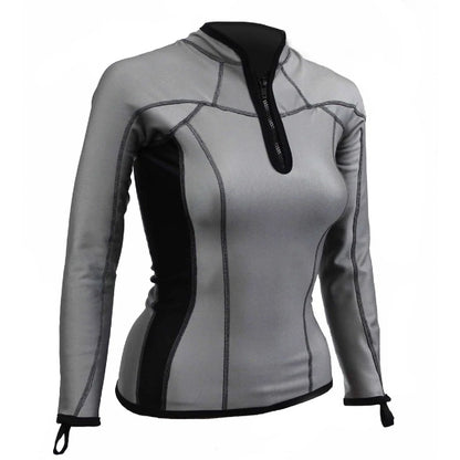 CHILLPROOF LONG SLEEVE CHEST ZIP - WOMEN