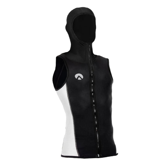 CHILLPROOF SLEEVELESS VEST WITH HOOD FULL ZIP - MEN