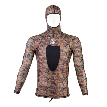 RASH GUARD WITH HOOD PAD CAMOUFLAGE IST