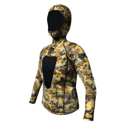 CAMO VEST WITH HOOD 2 MM LGE