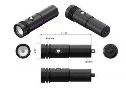 HI MAX DIVE BACKUP LIGHT X11 800 LUMENS